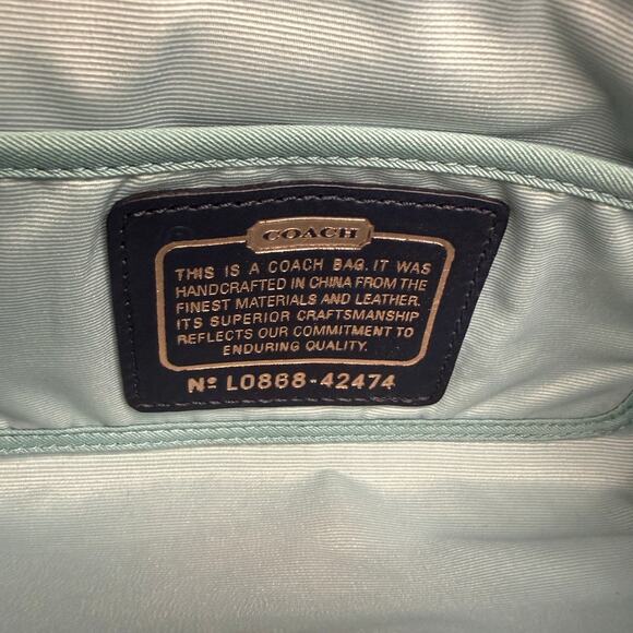 y2k COACH Parker Turnlock Straw Clutch Wallet - Picture 7 of 8